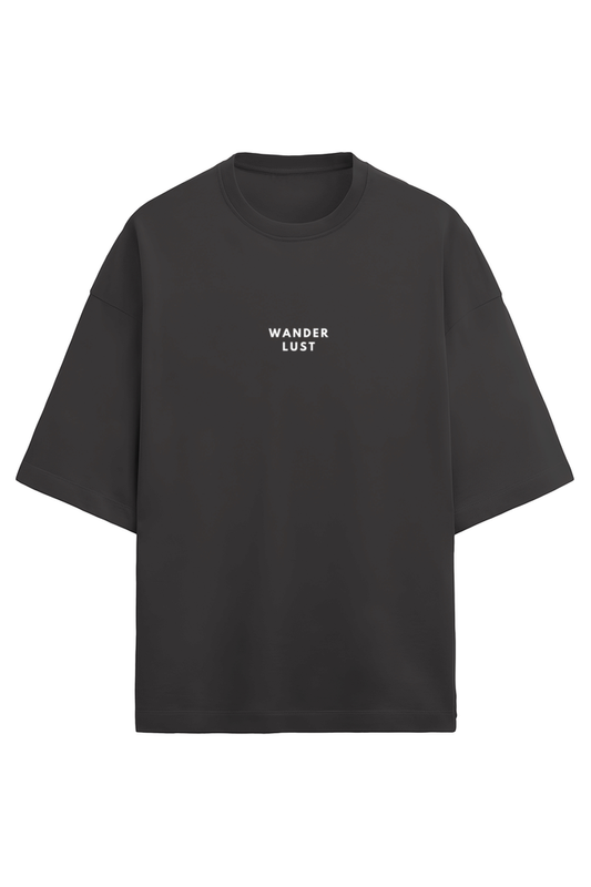 Wanderlust - Black Terry Oversized Tshirt