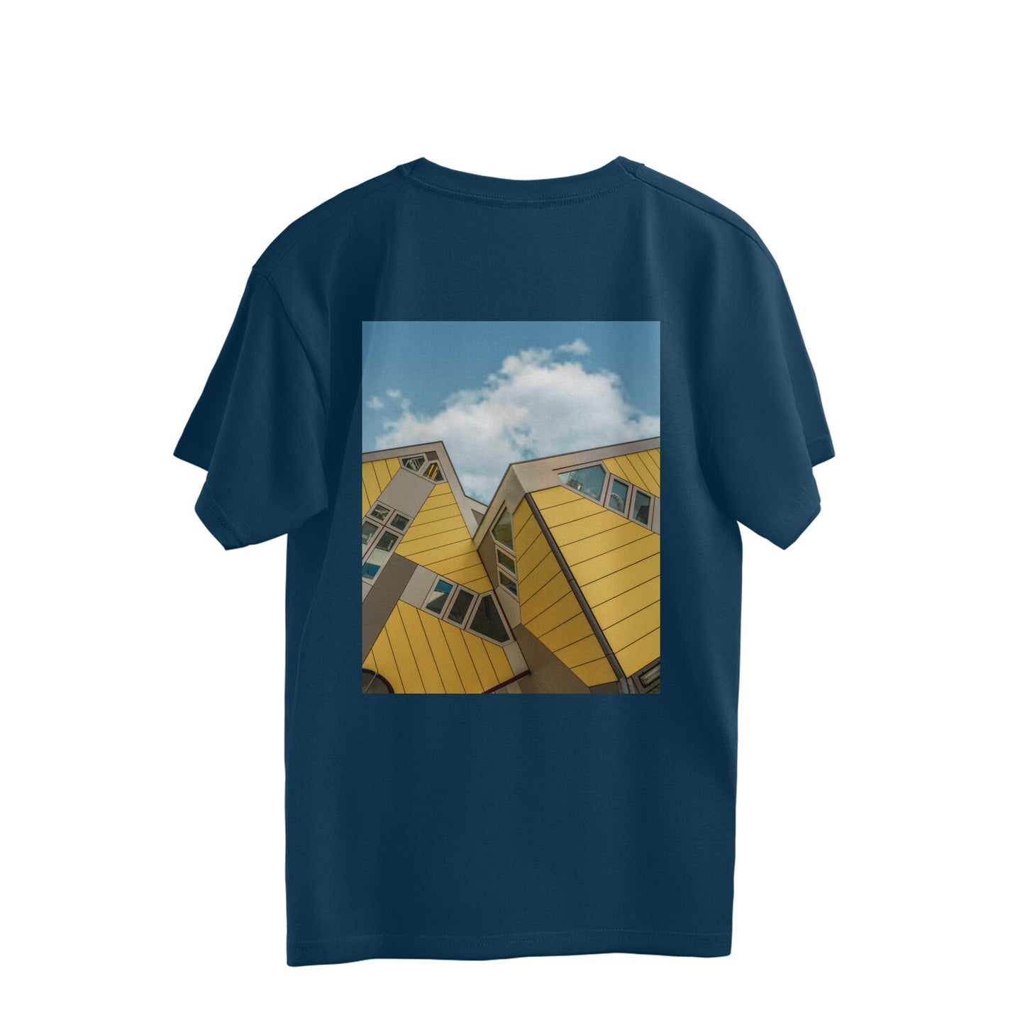 Explore - Abstract Oversized Tshirt - Navy Blue