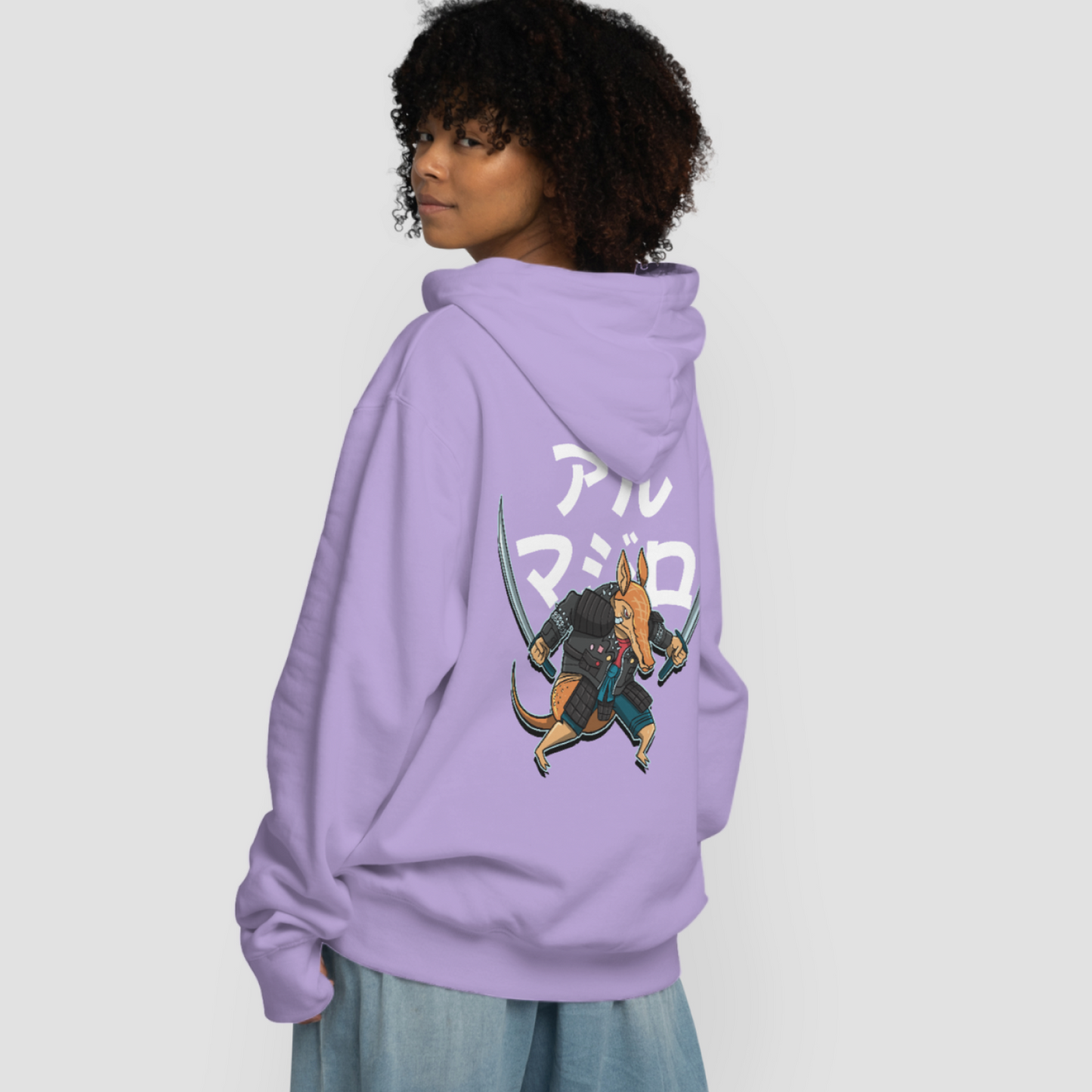 Samurai Armadillo - Warrior Animals | Iris Lavender Hoodie