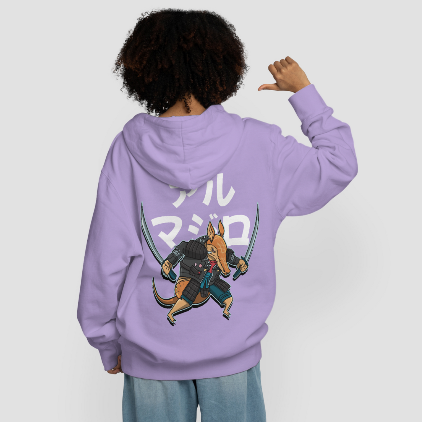 Samurai Armadillo - Warrior Animals | Iris Lavender Hoodie