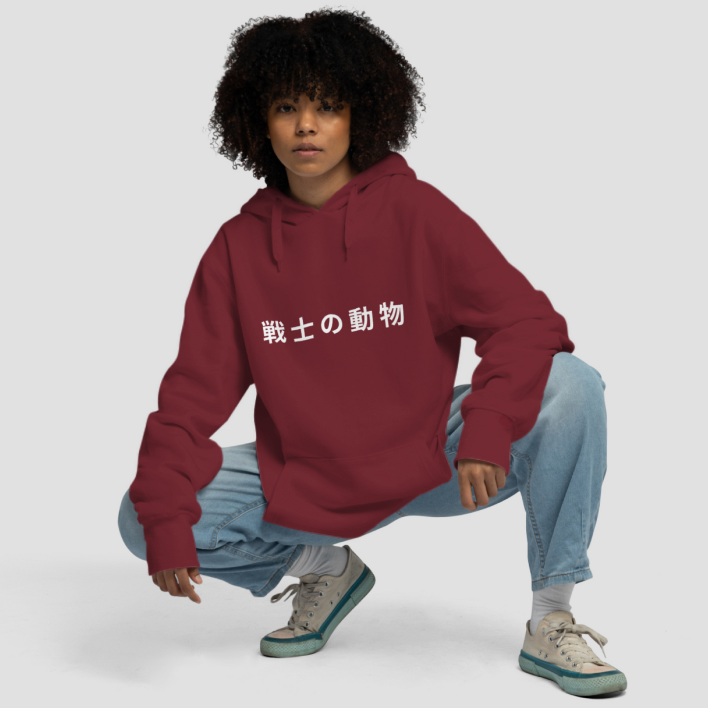 Samurai Pug - Warrior Animals | Maroon Hoodie