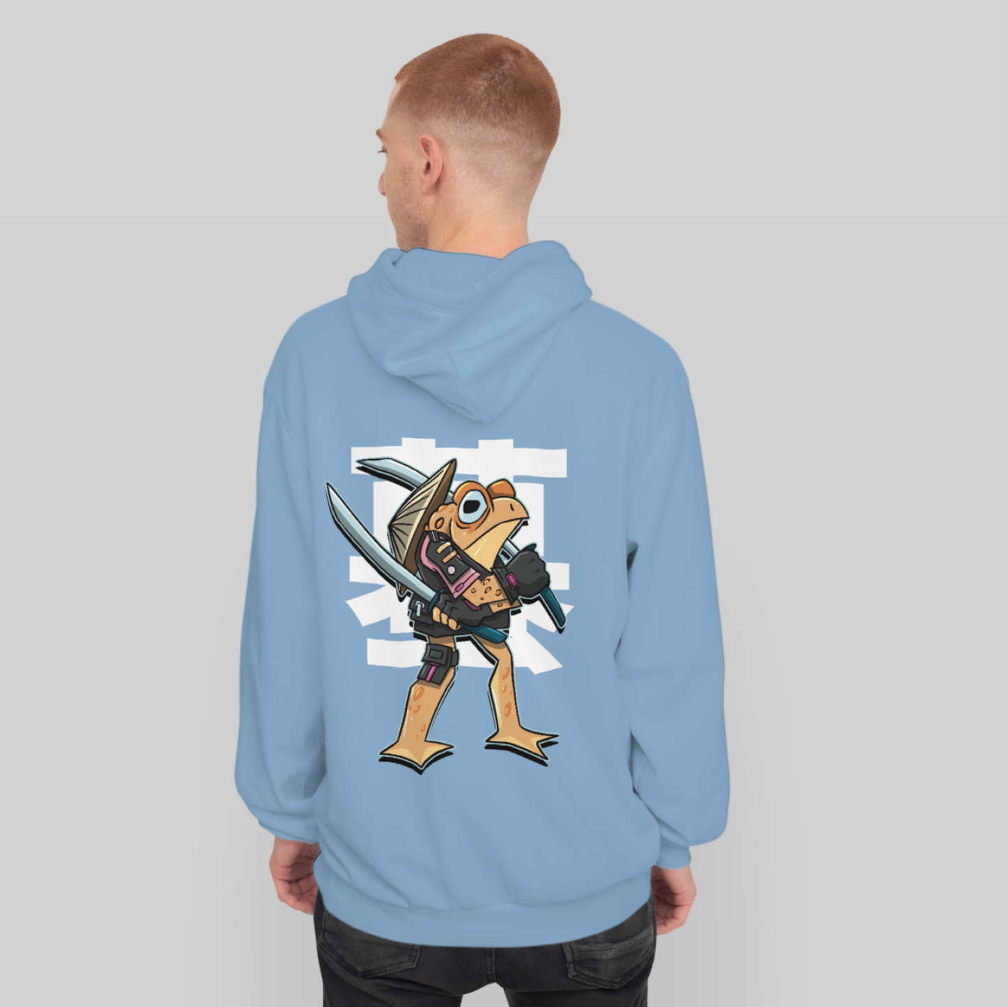 Samurai Toad - Warrior Animals | Baby Blue Hoodie