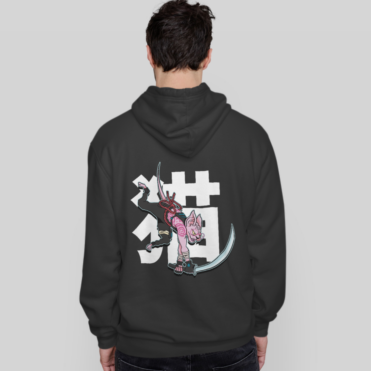 Samurai Sphinx - Warrior Animals | Black Hoodie