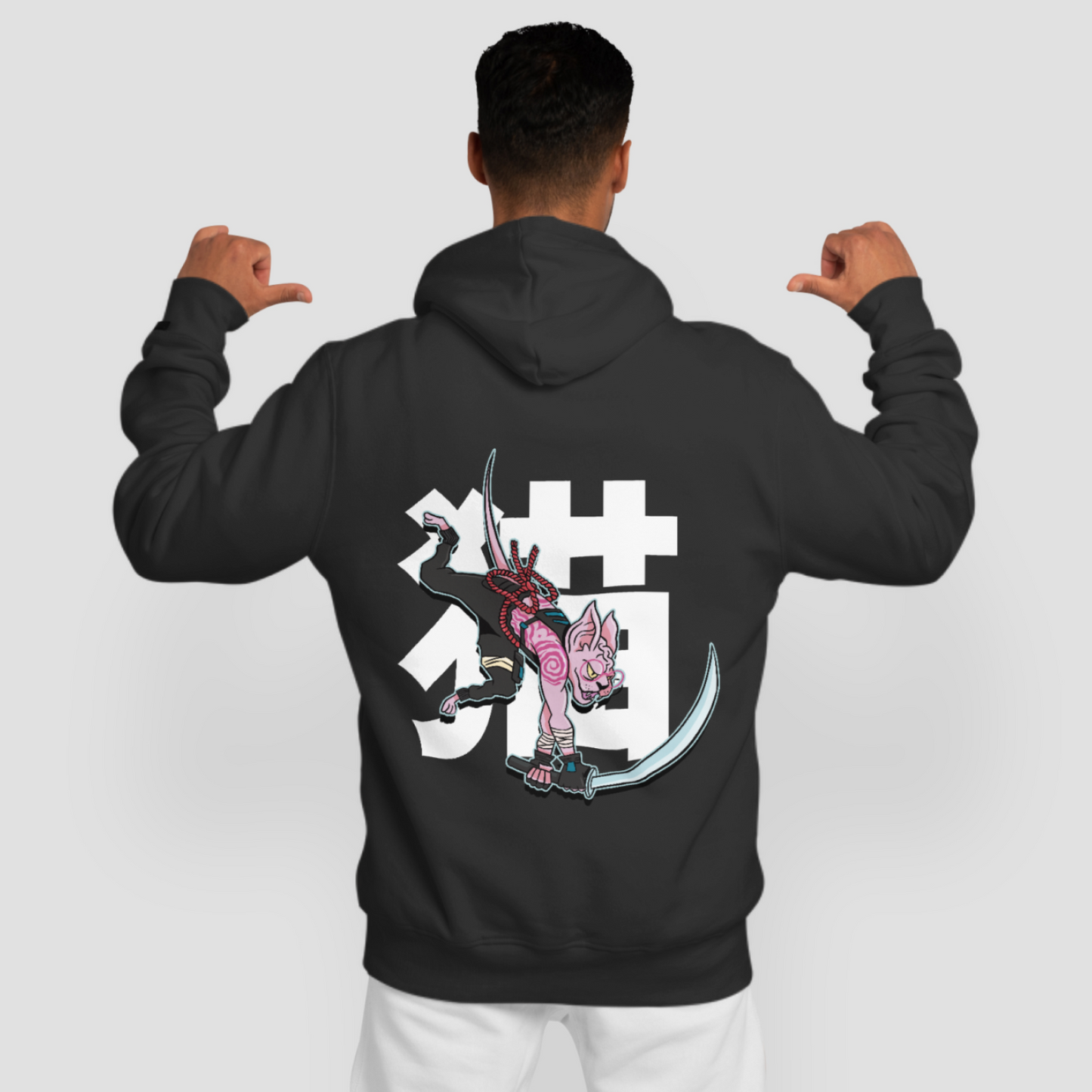 Samurai Sphinx - Warrior Animals | Black Hoodie