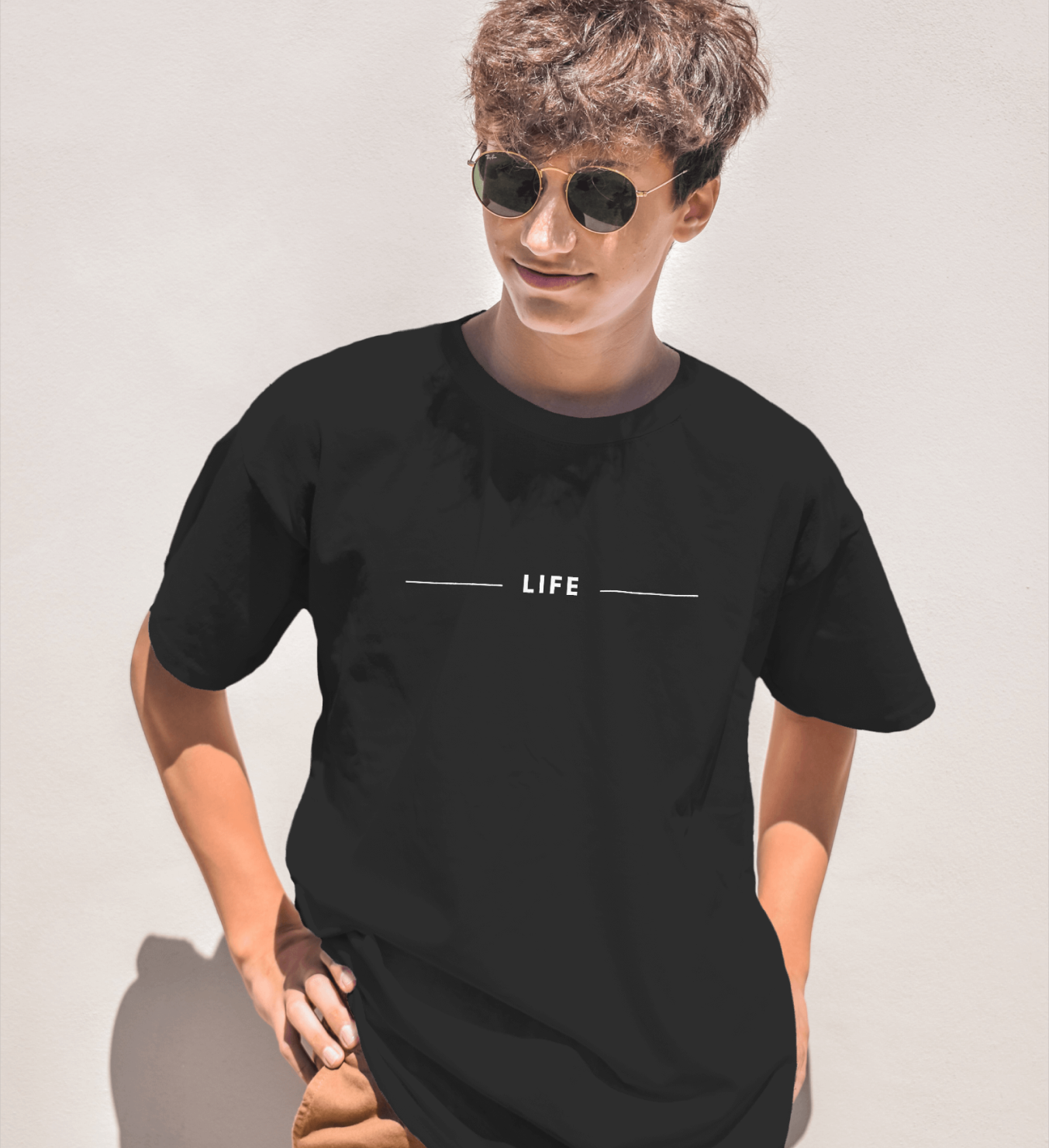 Life - Abstract Oversized Tshirt - Black