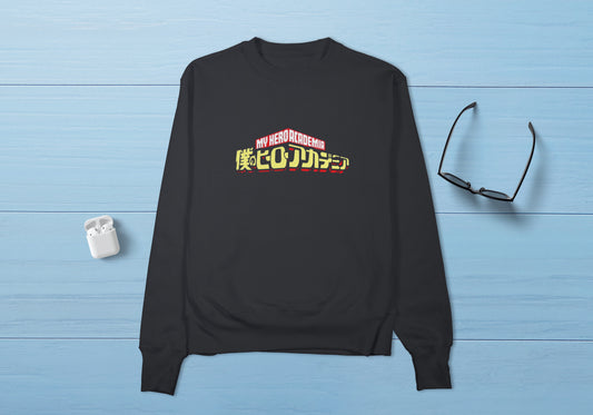 My Hero Academia Anime Logo - Black Sweatshirt