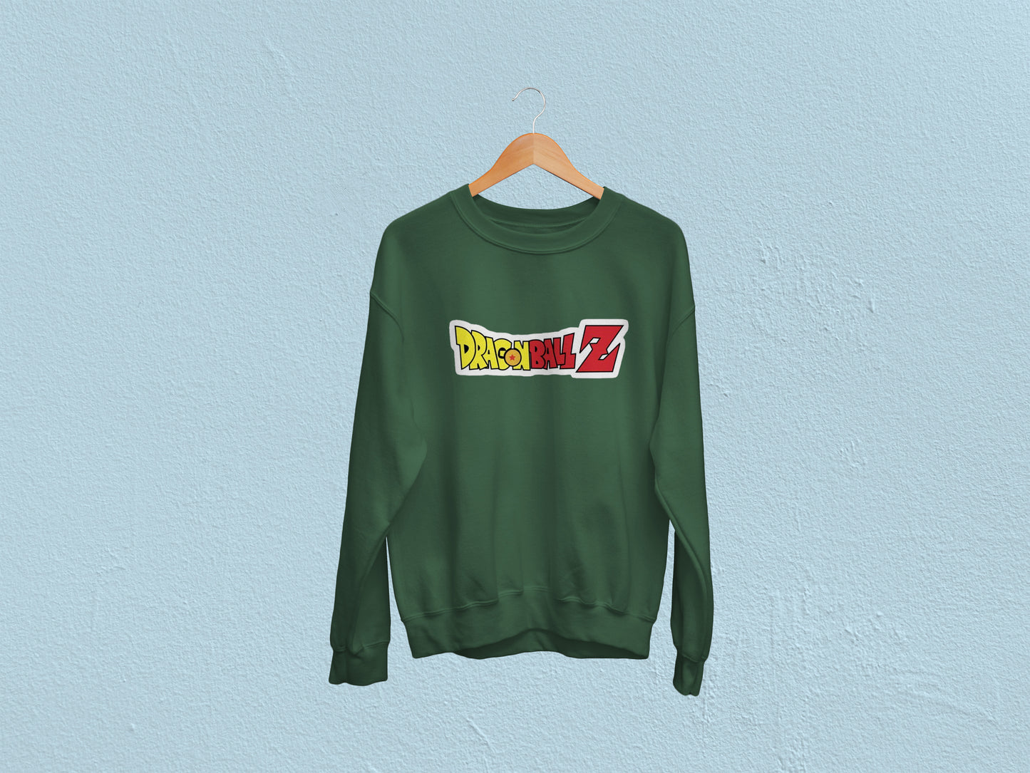 Dragon Ball Z Anime Logo - Olive Green Sweatshirt