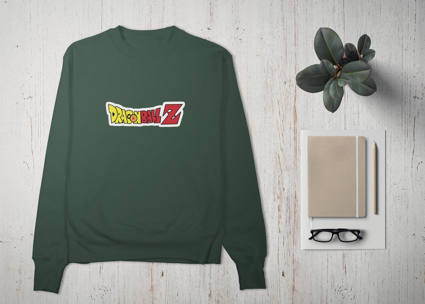 Dragon Ball Z Anime Logo - Olive Green Sweatshirt