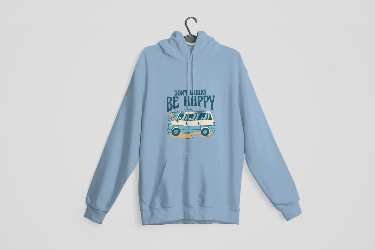 Be Happy - Blue Hoodie