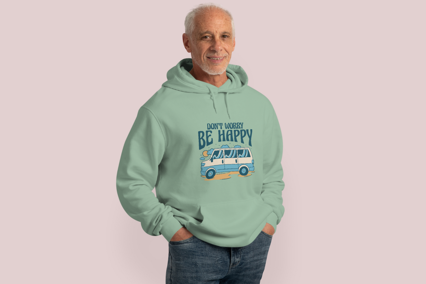 Be Happy - Mint Green Hoodie