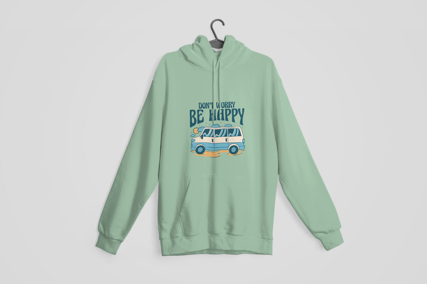 Be Happy - Mint Green Hoodie